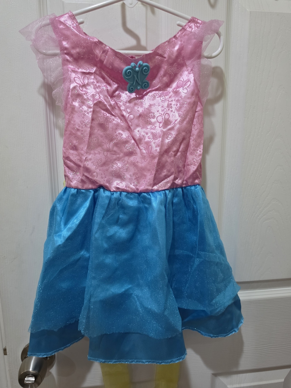 YDisney Pink and Blue Sparkle Princess Dress Size 4/5